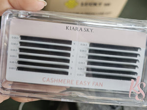 Kiara Sky Lash Extensions Cashmere Easy Fan - 0.05 - D - 9mm CED509