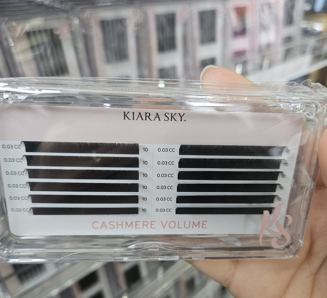 Kiara Sky Lash Extensions Cashmere Volume - 0.03 - CC - 10mm CVCC310