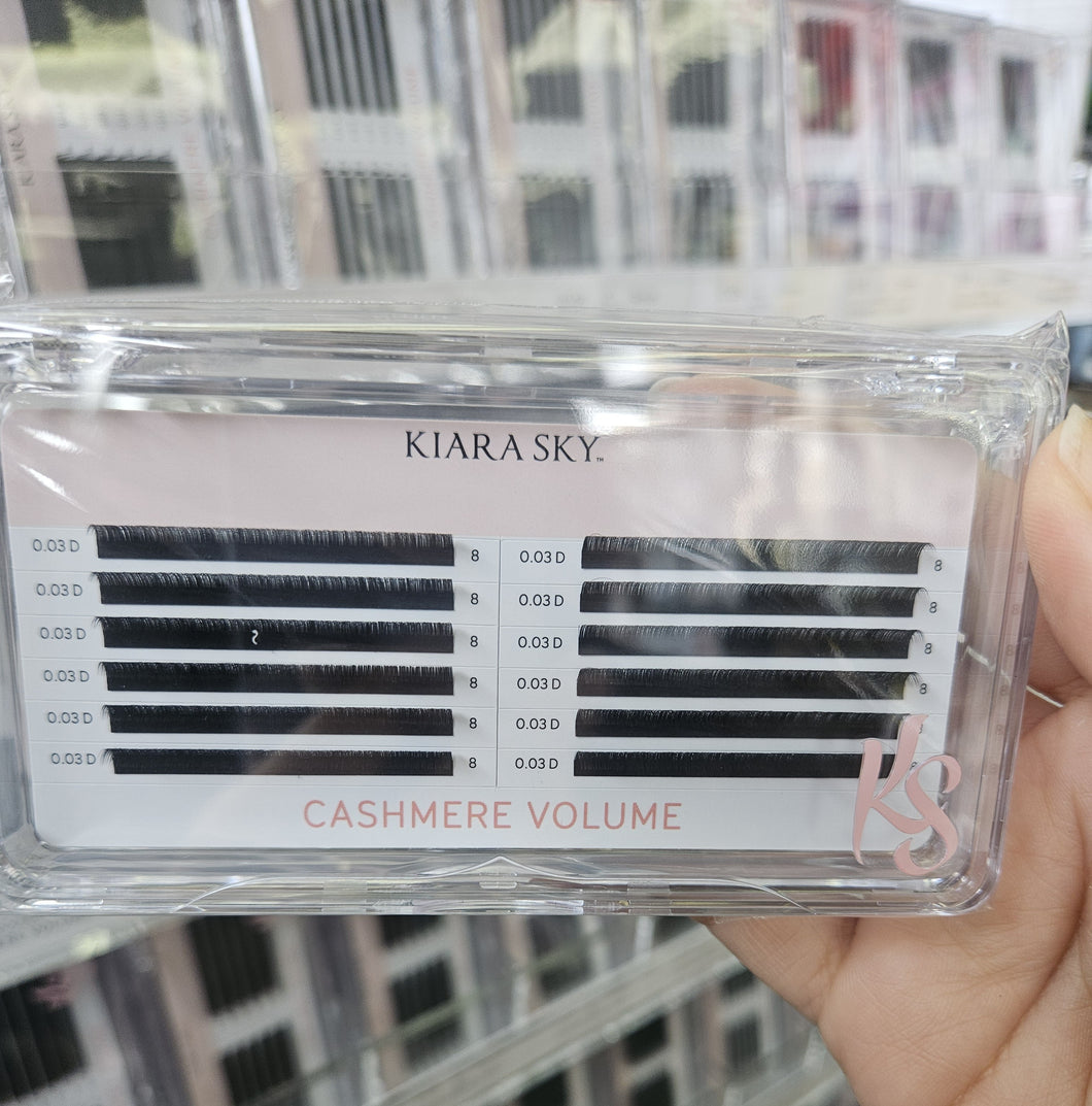 Kiara Sky Lash Extensions Cashmere Volume - 0.03 - D - 8mm CVD308