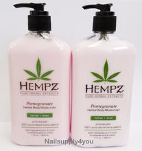 Load image into Gallery viewer, Hempz Pomegranate Herbal Body Moisturizer - 17oz (Pack of 2 )