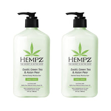 Load image into Gallery viewer, Hempz Body Moisturizer Green Tea and Asian Pear 17 fl. oz (Pack of 2)