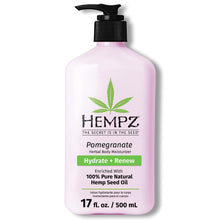 Load image into Gallery viewer, Hempz Pomegranate Herbal Body Moisturizer - 17 fl. oz