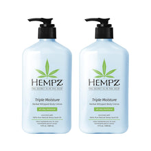 Load image into Gallery viewer, Hempz Triple Moisture Herbal Whipped Body Crème Lotion Moisturizer, 17 Fl Oz (Pack of 2)