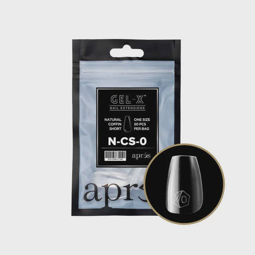 Apres Gel-X® Refill Bag 50 tips Natural Coffin Short