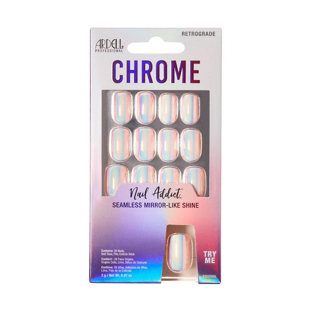 Ardell Press-on Nails Nail Addict Chrome Retrograde #37431