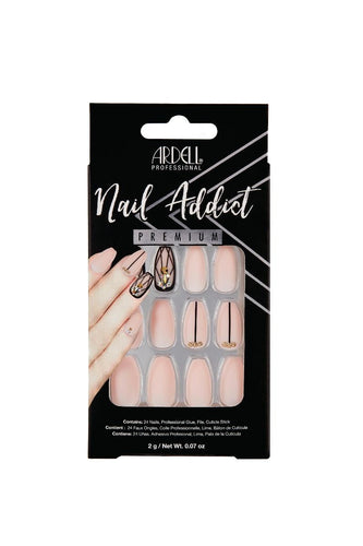 Ardell Press-on Nails Premium Nail Addict Blush Geometric Crystals #62112