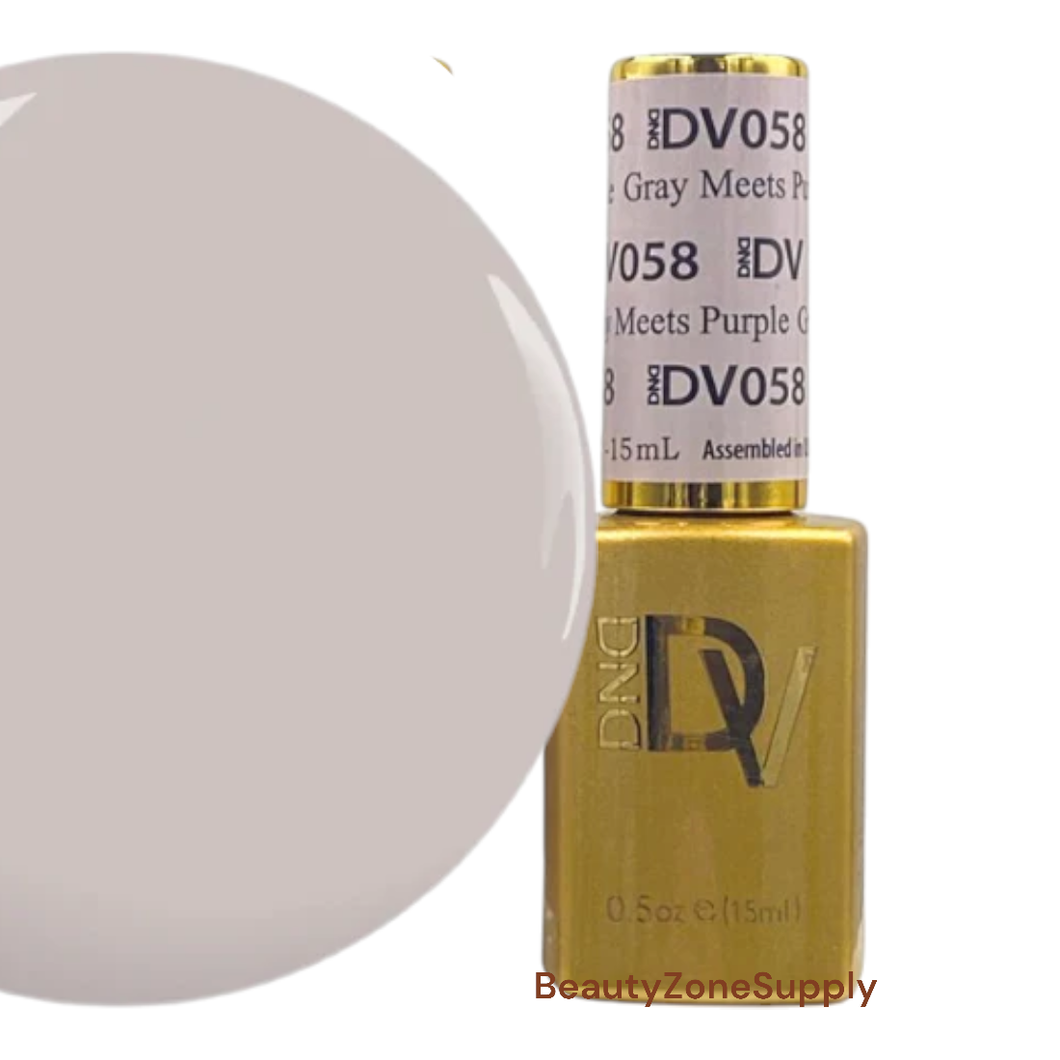 DND Diva Gel Polish 0.5 oz 058 Gray Meets Purple