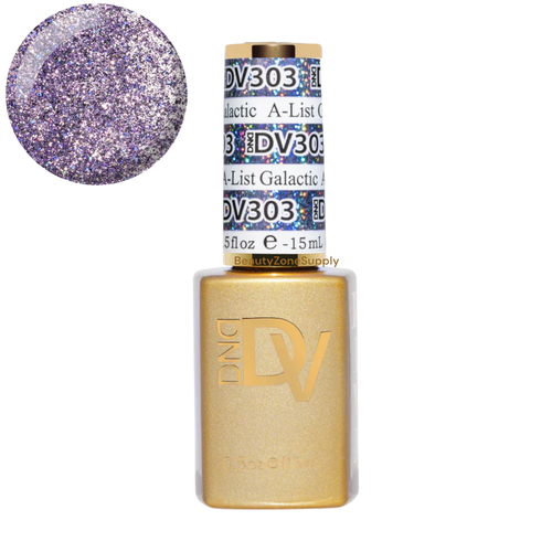 DND Diva Gel Polish Platinum A-List Galactic 0.5 oz #303