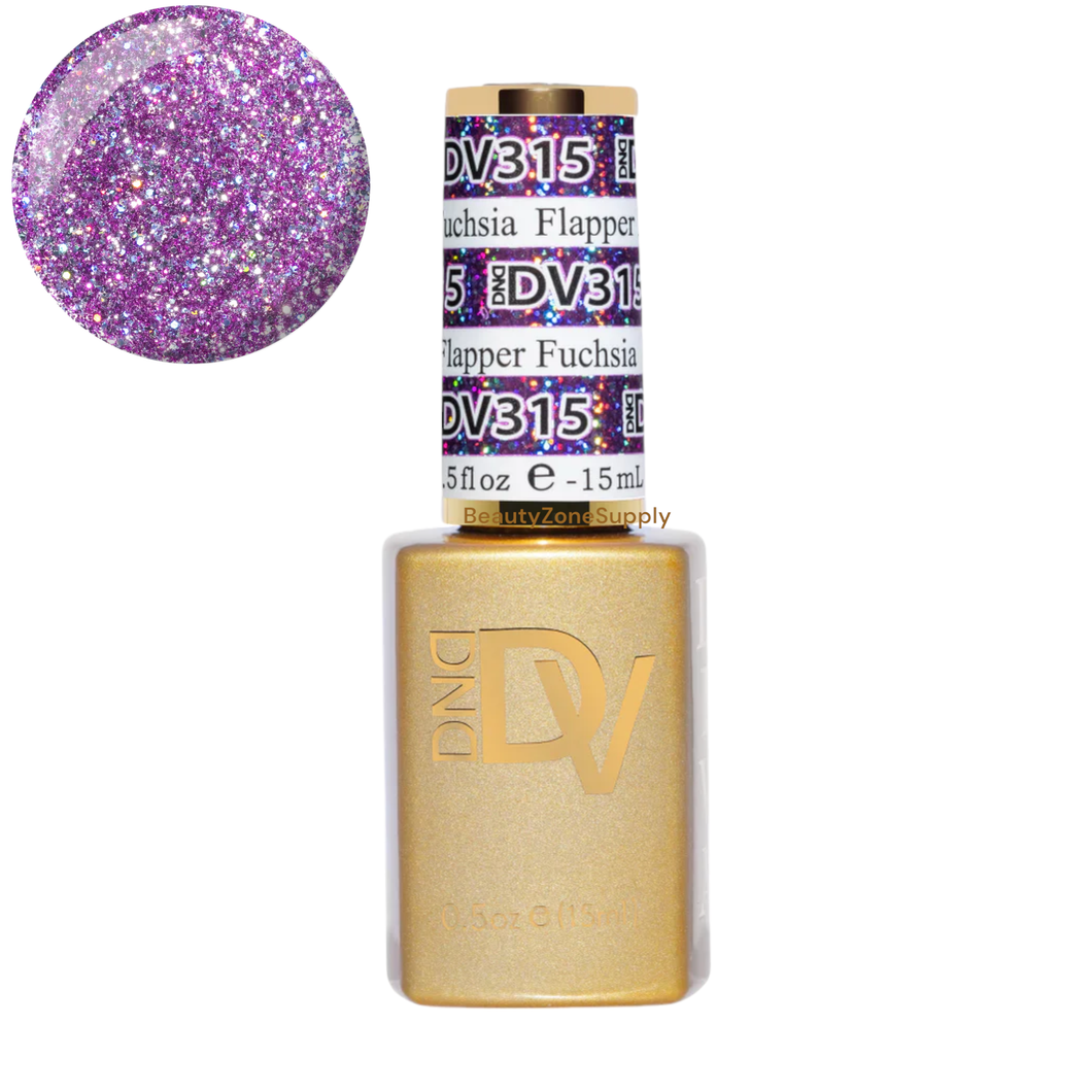 DND Diva Gel Polish Platinum Flapper Fuchsia 0.5 oz #315