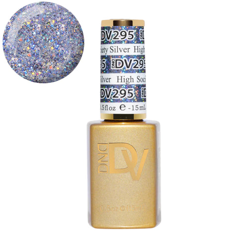 DND Diva Gel Polish Platinum High Society Silver 0.5 oz #295