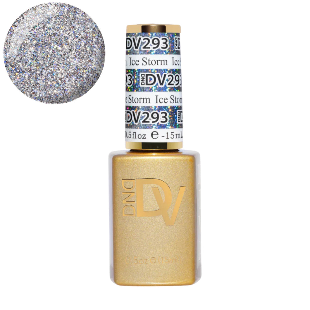 DND Diva Gel Polish Platinum Ice Storm  0.5 oz #293