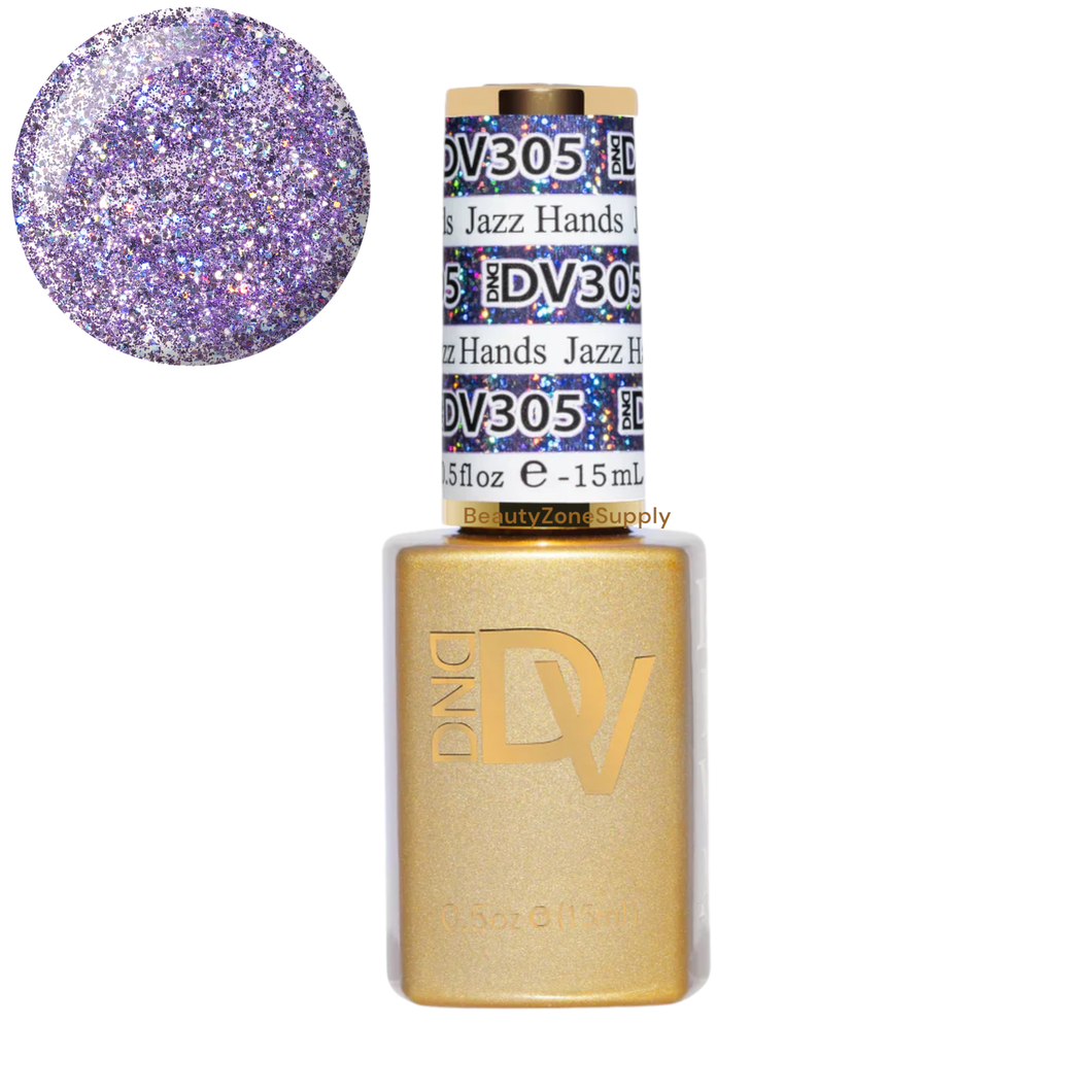 DND Diva Gel Polish Platinum Jazz Hands 0.5 oz #305