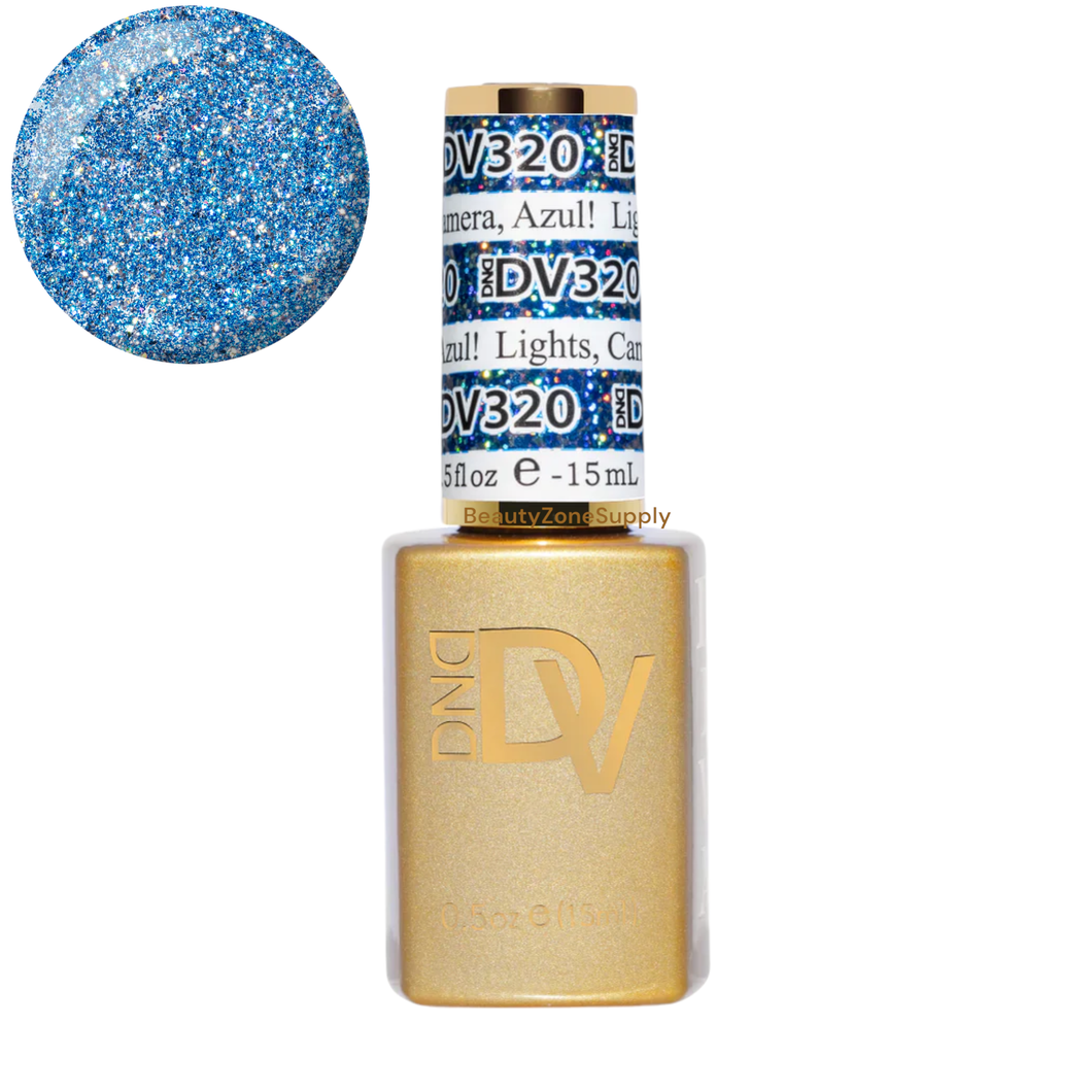 DND Diva Gel Polish Platinum Lights, Camera, Azul! 0.5 oz #320