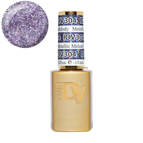 DND Diva Gel Polish Platinum Metallic Melody 0.5 oz #304