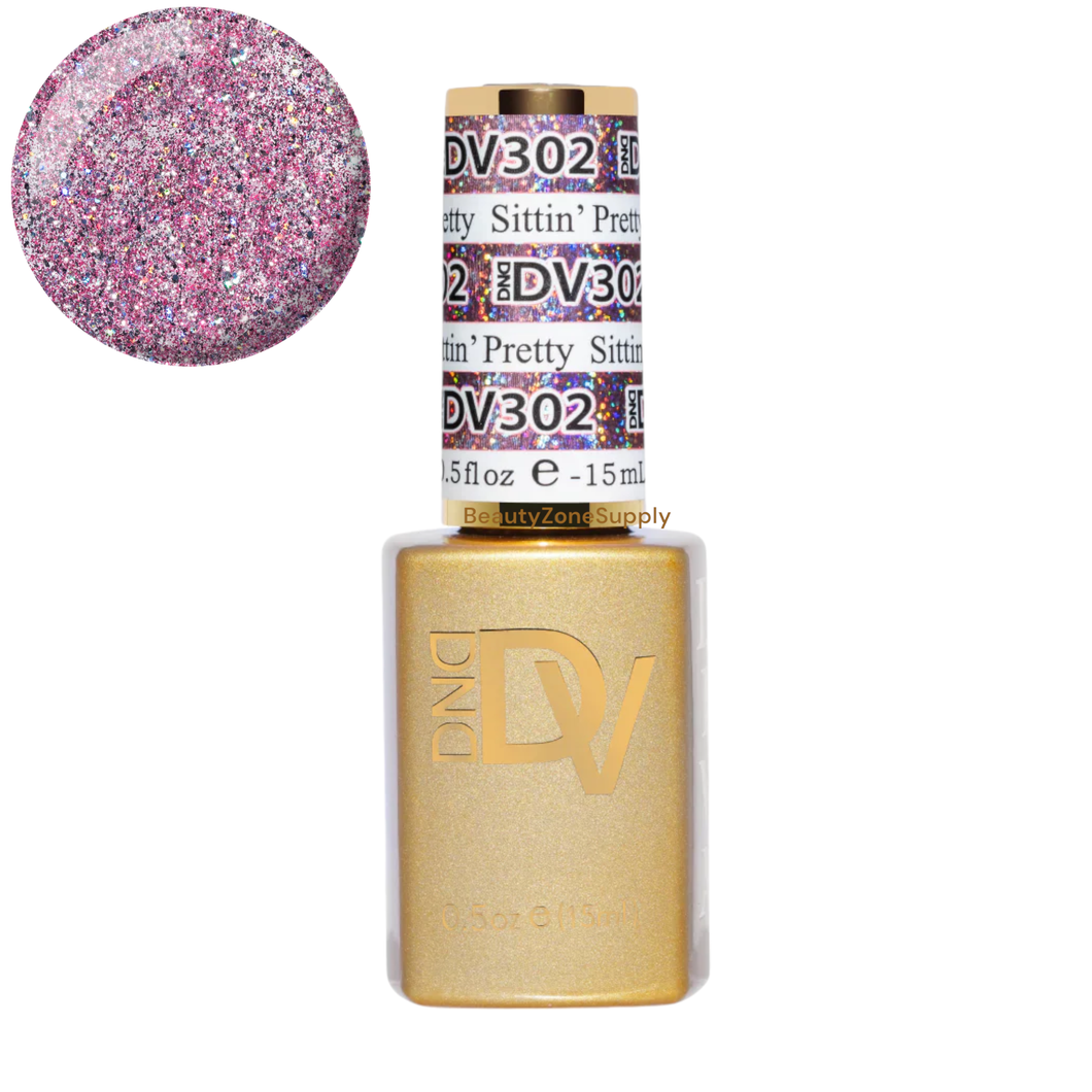 DND Diva Gel Polish Platinum Sittin' Pretty 0.5 oz #302