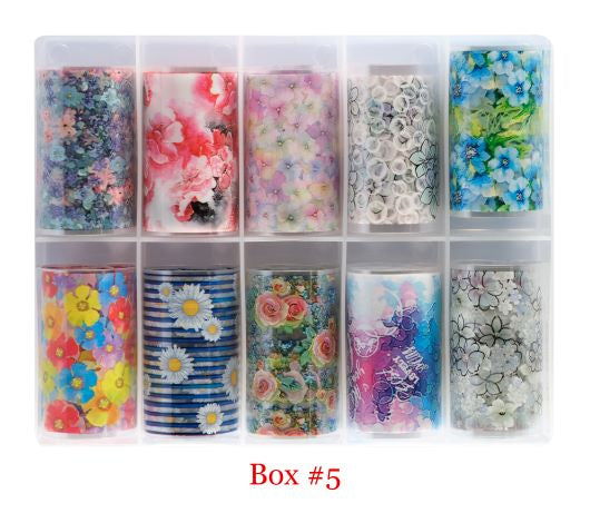 DND nail art Foil Dyed Flowers 10 roll #5