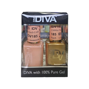 DND Diva Duo Gel & Lacquer 185 Peach Cobbler