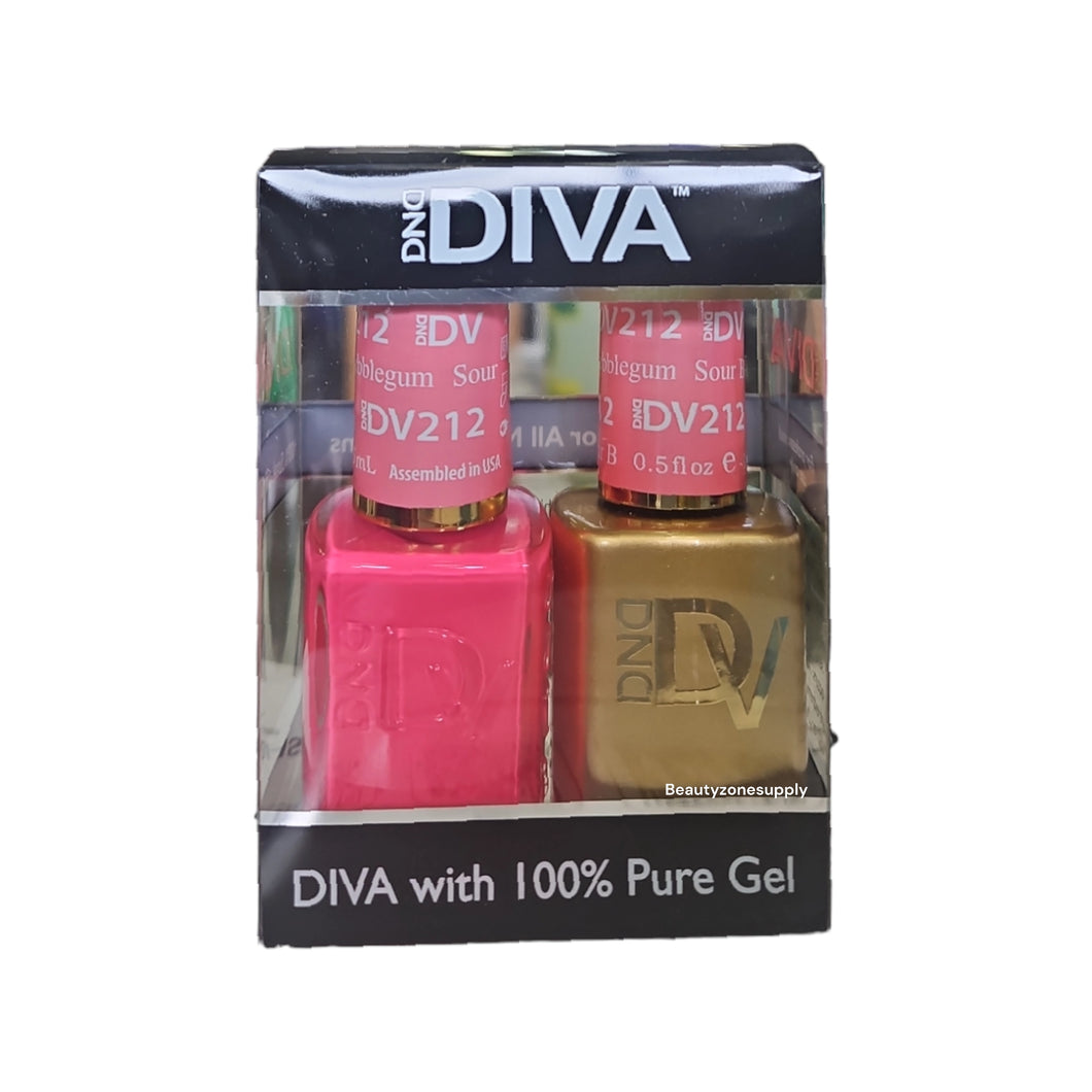 DND Diva Duo Gel & Lacquer 212 Sour Bubblegum