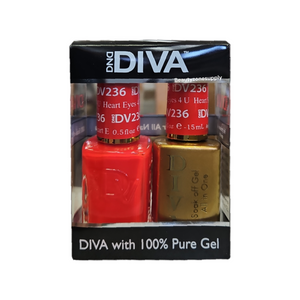 DND Diva Duo Gel & Lacquer 236 Heart Eyes 4 U