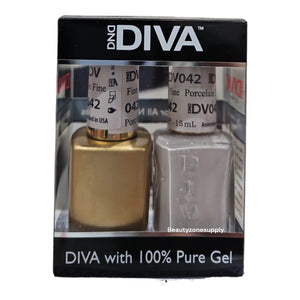 DND Diva Duo Gel & Lacquer 042 Porcelain Fine