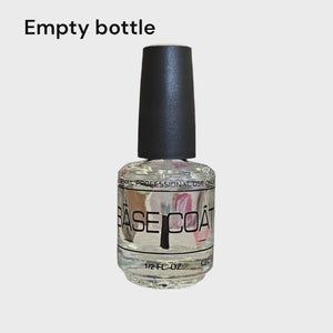 Empty Nail Bottle Clear 0.5 oz BASE COAT