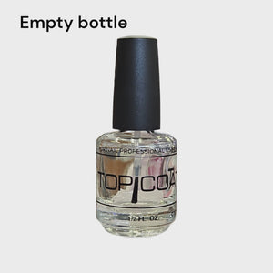 Empty Nail Bottle Clear 0.5 oz TOP COAT