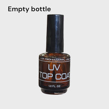 Load image into Gallery viewer, Empty Nail Bottle UV Dark 0.5 oz UV TOP COAT