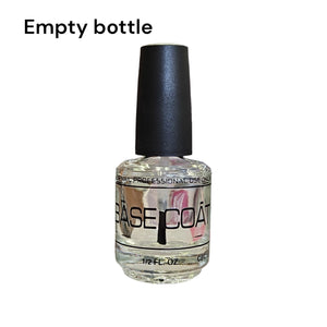 Empty Nail Bottle Clear 0.5 oz BASE COAT