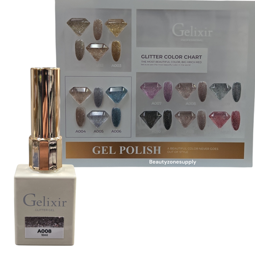 Gelixir Gel Polish Glitter Gel 10 ml #A008