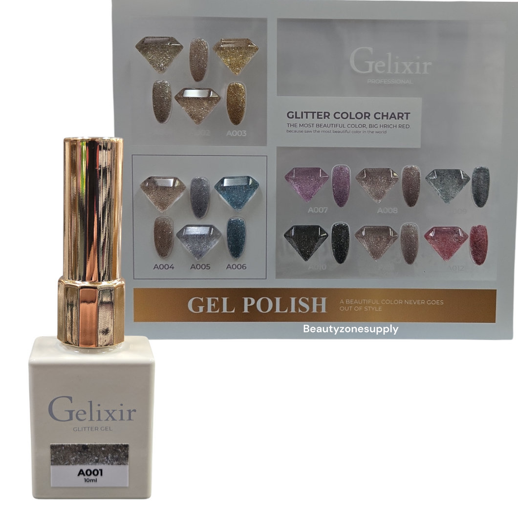 Gelixir Gel Polish Glitter Gel 10 ml #A001