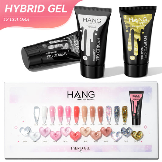 Hang Easy Tap Hybrid Gel UV/LED set 12 tube 60 mL new