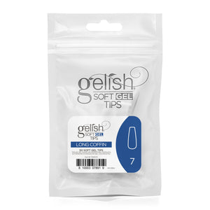 Harmony Gelish Soft Gel Tips Long Coffin 50 CT Refill