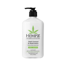 Load image into Gallery viewer, Hempz Fresh Coconut &amp; Watermelon Herbal Body Moisturizer - 17 fl. oz