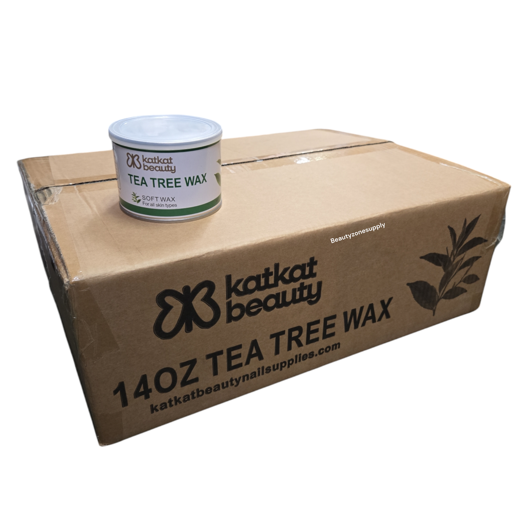 KAT Wax Tea Tree Wax 14 oz Soft Wax Case 24 can