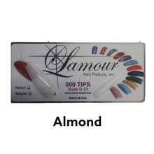 Load image into Gallery viewer, Lamour Almond Natural Nail Tip Box 500 tips/box