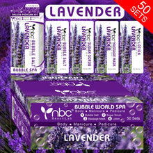 Load image into Gallery viewer, NBC Bubble World 4 in 1 Spa Calming Lavender Case 50pack