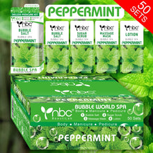 Load image into Gallery viewer, NBC Bubble World 4 in 1 Spa Soothing Peppermint Case 50pack