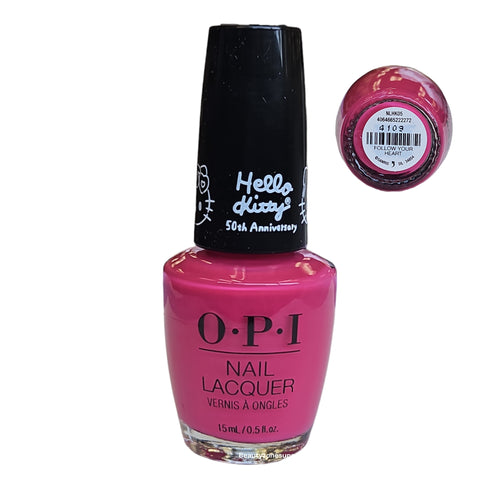 OPI Nail Lacquer 50 th Hello Kitty Follow Your Heart 0.5 oz #NLHK05