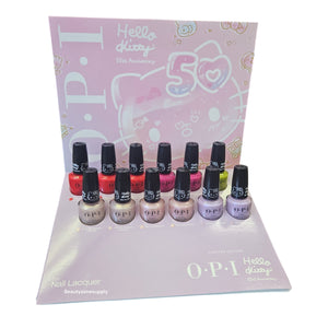 OPI Nail Lacquer 50th Hello Kitty Project Golden NAIL LACQUER 12PC #DCHK04