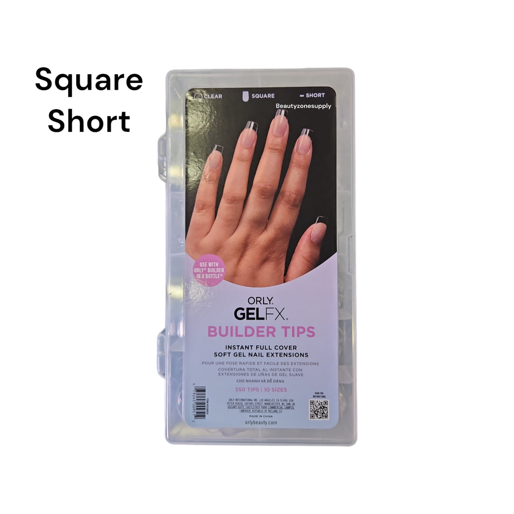 ORLY Gel Fx Builder Tips Short Square Soft Gel X 550 tips  #3350029