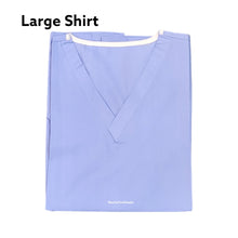 Load image into Gallery viewer, Unisex Blue Scrub Trousers and Shirt