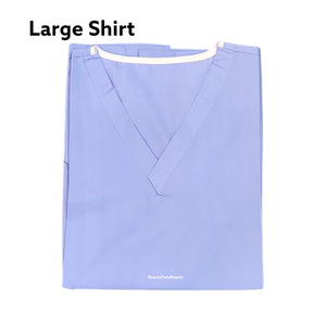 Unisex Blue Scrub Trousers and Shirt