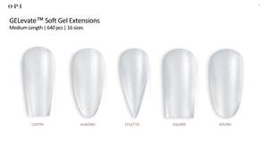 OPI GELevate Soft Gel Extensions Box 640 pcs Stiletto Tip #FCT005