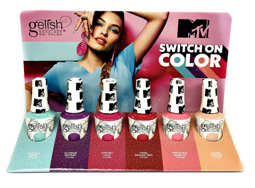 Gelish MTV Collection .5 OZ Gel Nail Polish Set 6 Colors #1130030-Beauty Zone Nail Supply