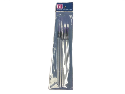 DL Professional Nail Gel Brush Set 4 pcs