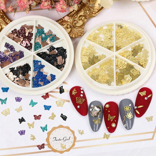 Nail charm Wheel Mix 6 Styles Charm Nail Art Sequins Decoration DIY Manicure Tips