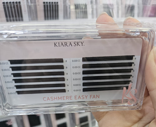 Kiara Sky Lash Extensions Cashmere Easy Fan Thickness 0.03 Curl CC Length 08mm CECC308