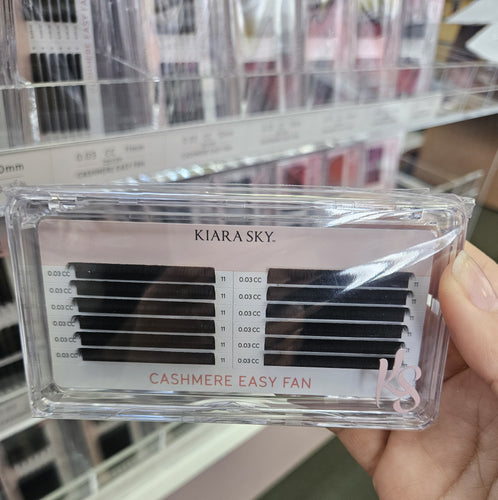 Kiara Sky Lash Extensions Cashmere Easy Fan Thickness 0.03 Curl CC Length 11mm CECC311