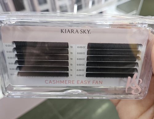 Kiara Sky Lash Extensions Cashmere Easy Fan Thickness 0.03 Curl CC Length 13mm CECC313