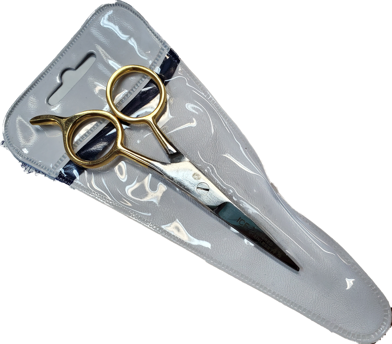 Barber Scissor 4 1/2 Gold Handle #5954-Beauty Zone Nail Supply